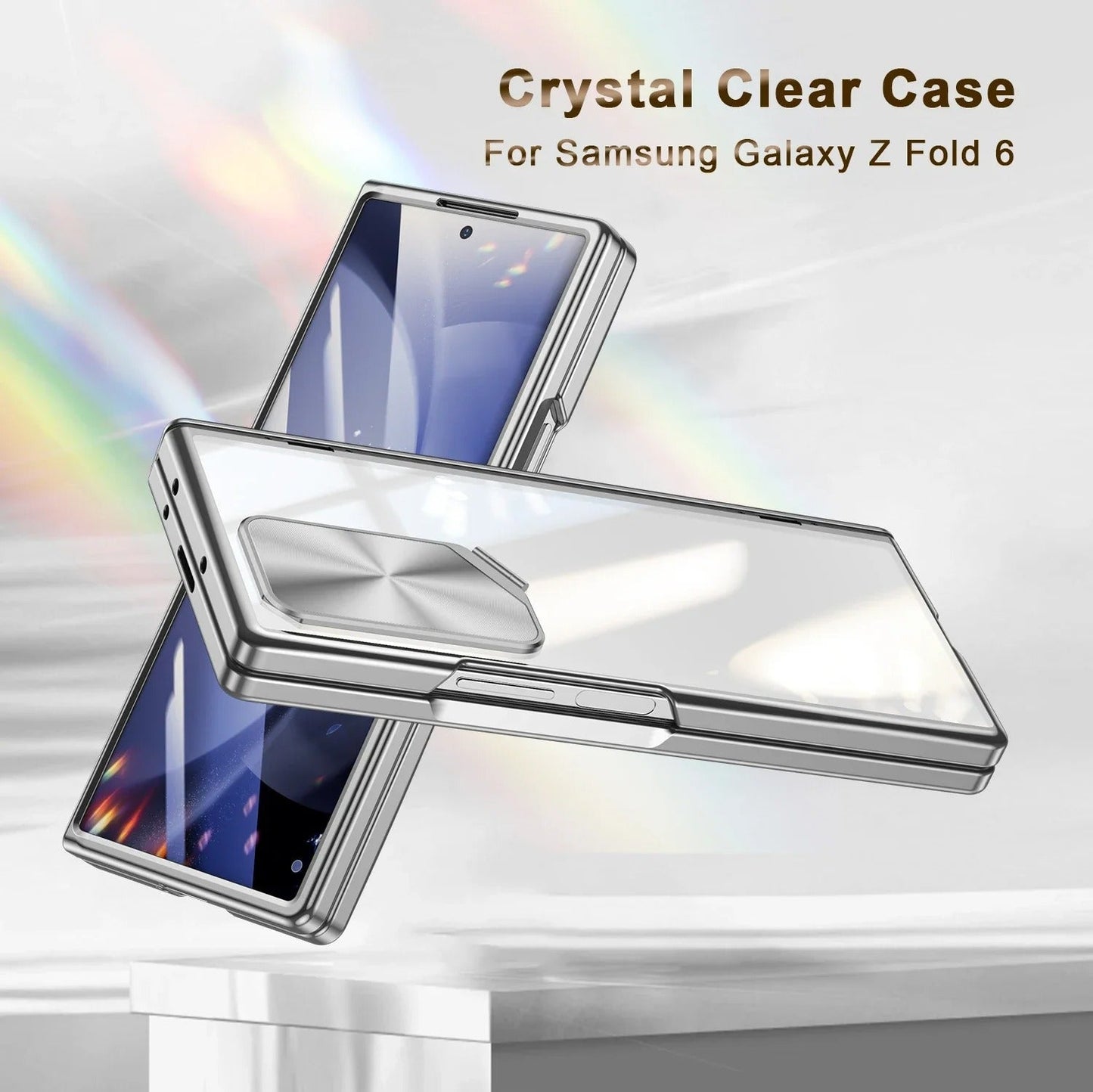 Vitra® - Crystal Clear Armor Galaxy Z Fold 7 Case with Stand