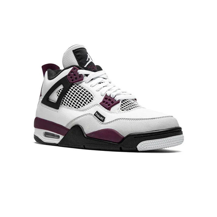 Marquis Atelier – Bordeaux Grid Air-Court Leather Sneaker