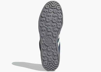 Marona Indoor Heritage – Navy Suede Burgundy Heel Trainer