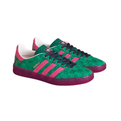LuxeForm MonogramWave Vintage Terrace Trainer | Green & Pink Retro Sneaker