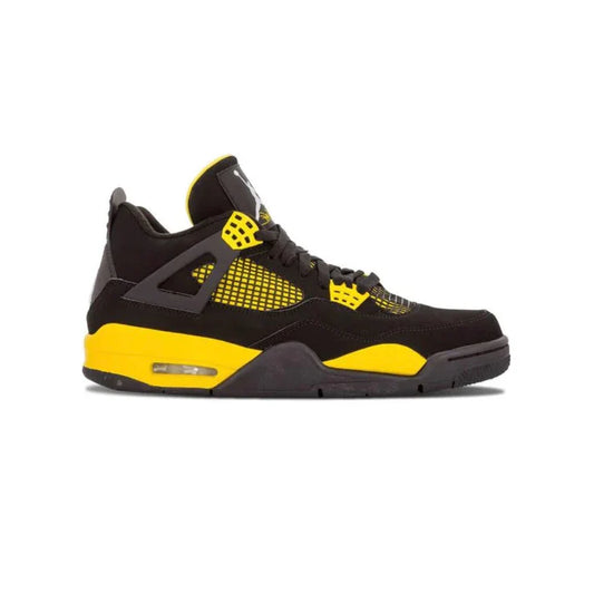 VoltForge Aero-4 Retro Mesh Sneaker | Bold Black & Yellow High-Top