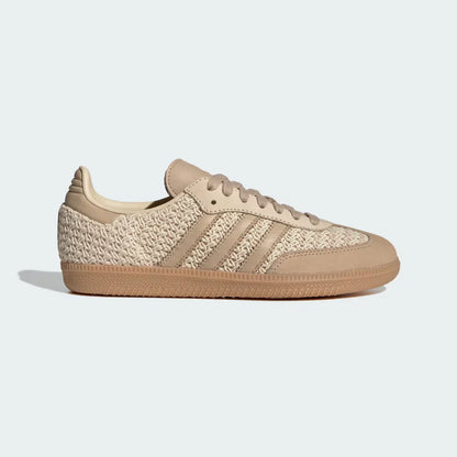 Sandweave Studio Raffia-Luxe Retro Trainer – Natural Woven Gum Sole Sneaker