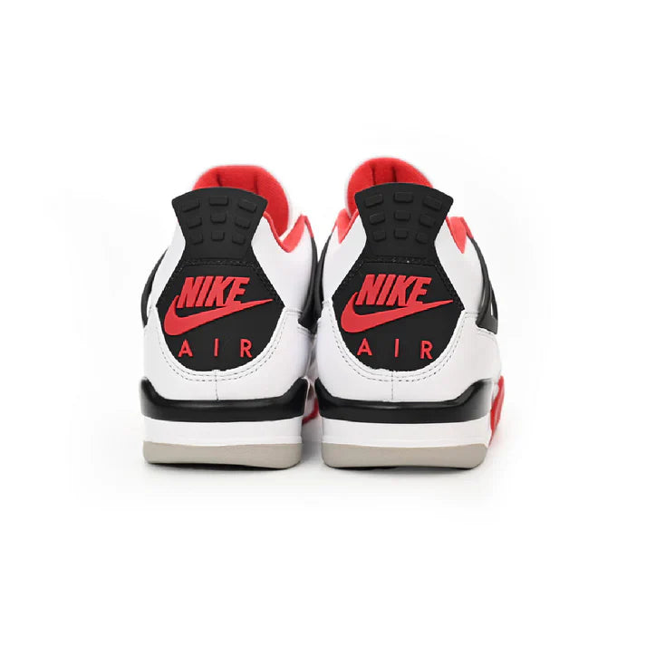 White & Red Retro Court Mid Sneaker with Mesh Panels | CrimsonGrid™