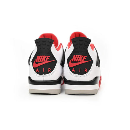 White & Red Retro Court Mid Sneaker with Mesh Panels | CrimsonGrid™