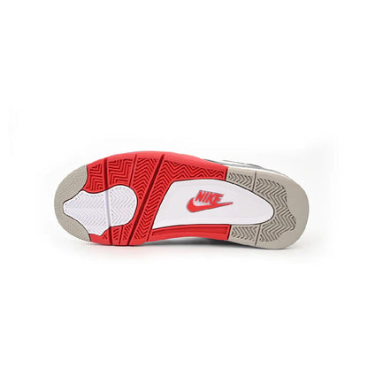 White & Red Retro Court Mid Sneaker with Mesh Panels | CrimsonGrid™